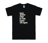 Strand Clothing Camiseta DJ Kick Snare 174 BPM - Sintetizador Bass Synth Music Drum & Bass Producer camiseta impresa