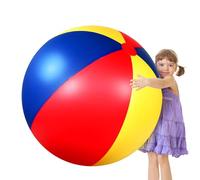 Strandball Aufblasbar Gross - Bunter Regenbogen Pool Ball Aus PVC, Leichtes Sommer Wasserspielzeug, Robusto Verarbeitung | Spielspass Fuer Kleinkinder Kinder Sommer Spiel Pool Garten Outdoor