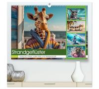 Strandgeflüster (hochwertiger Premium Wandkalender 2026 DIN A2 quer), Kunstdruck in Hochglanz: Ob chillende Katzen im Liegestuhl, surfende Affen oder ... wie man den perfekten Strandtag verbringt.