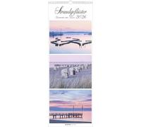Strandgeflüster - Momente am Meer 2026 - Streifenkalender XXL 25x69 cm - Bildkalender im Hochformat - Wandkalender - Wandplaner - Strandkalender - Deutsche Küsten