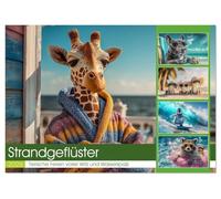 Strandgeflüster (Tischkalender 2026 DIN A5 quer), CALVENDO Monatskalender: Ob chillende Katzen im Liegestuhl, surfende Affen oder Pinguine mit ... wie man den perfekten Strandtag verbringt.