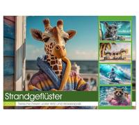 Strandgeflüster (Wandkalender 2026 DIN A2 quer), CALVENDO Monatskalender: Ob chillende Katzen im Liegestuhl, surfende Affen oder Pinguine mit ... wie man den perfekten Strandtag verbringt.