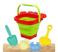 Strandspielzeug für,Faltbares Eimer-Schaufel-Werkzeugset,5-Teiliges Sandkastenspielzeug Mit Tier-Design | Für Vorschule Kita Geburtstagsparty Reisen Outdoor Camping Picknick Park Spielplatz Hinterhof