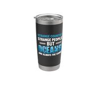 Strange Country Strange People But Oceans Scuba Dive Diver Vaso térmico de acero inoxidable de doble pared