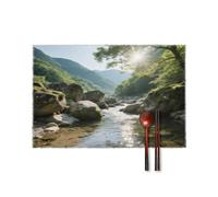 Strange Rocks in The Creek Placement Mats for Dining Table Place Mats Suitable for Personal Dining Tables Dinner Parties BBQ Weddings