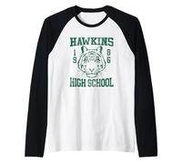 Stranger Things 1986 Hawkins High School Camiseta Manga Raglan