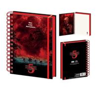 Stranger Things 5 cuadernos Vecna Sky A5 de alambre, con licencia oficial de Pyramid International, papelería de alta calidad, ideal para la escuela, la oficina o coleccionistas