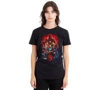 Stranger Things 5 Poster Ladies T Shirt, Black, Medium