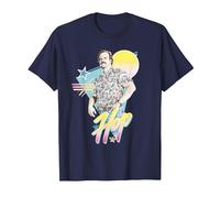 Stranger Things 80's Jim Hopper Camiseta, Hombre, Azul Marino, XL