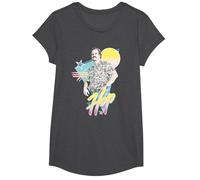 Stranger Things 80's Jim Hopper Camiseta, Niñas, Jaspeado Oscuro, S