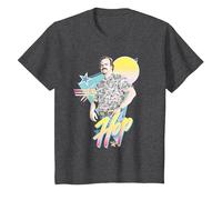 Stranger Things 80's Jim Hopper Camiseta, Niños, Jaspeado Oscuro, 2 años