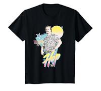Stranger Things 80's Jim Hopper Camiseta, Niños, Negro, 12 años