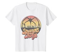 Stranger Things 80's Sunset Mindflayer Group Camiseta, Niños, Blanco, 2 años