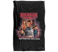 Stranger Things All Friends Welcome Poster Manta súper Suave con Tacto Sedoso - 91 x 147 cm