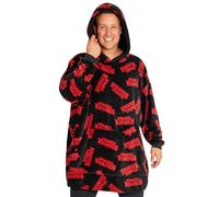 Stranger Things Bata Manta para Hombres, Mujeres, Adolescentes, Sudadera con Capucha Talla Única, Tamaño Grande (Negro/Rojo)