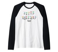 Stranger Things Birthday Lights Oficialmente Autorizado Camiseta Manga Raglan
