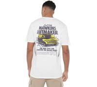 Stranger Things Call The Hawkins Hitmaker Front Back Unisex T Shirt, White, XXX-Large