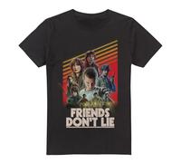 Stranger Things Camiseta con póster Friends Don't Lie, Negro, M