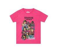 Stranger Things Camiseta para Niña, Camiseta Tales from ’85 para Niña, Camiseta De Manga Corta, Rosa 7-8 Años