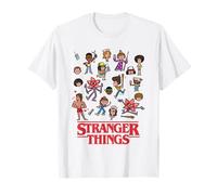 Stranger Things Cartoon Characters Camiseta