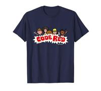 Stranger Things Cartoon Dustin & Co Código Rojo Camiseta