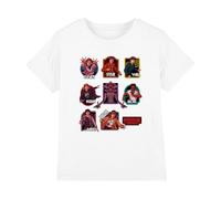 Stranger Things Character Badges Camiseta Infantil, Blanco, 9-11 A