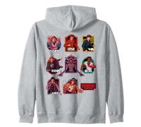 Stranger Things Character Badges Oficialmente Autorizado Sudadera con Capucha