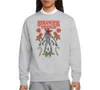 Stranger Things Christmas Demogorgon, Dice, Canes and Cookies Sweatshirt, Athletic Heather Sudadera, Gris, S Unisex Adulto