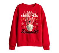 Stranger Things Demodog Christmas Sudadera Infantil, Rojo, 12-13 A