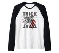 Stranger Things Demogorgon Trick or Treat Sketch Camiseta Manga Raglan
