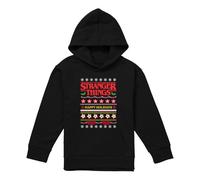 Stranger Things Demogorgon Ugly Christmas Jumper Youth Kids Boy Girls Pull-Over Hoodie, Black, 5-6