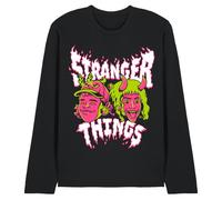 Stranger Things Eddie and Dustin Unisex Long Sleeve T Shirt, Black, Medium