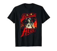 Stranger Things Eddie Munson Raising Hell Camiseta, Hombre, Negro, XL
