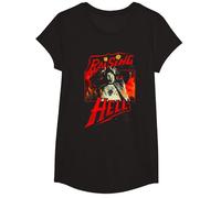 Stranger Things Eddie Munson Raising Hell Camiseta, Niñas, Negro, M