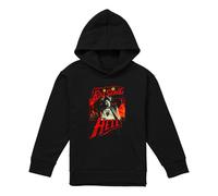 Stranger Things Eddie Munson Raising Hell Youth Kids Boy Girls Pull-Over Hoodie, Athletic Heather, 12-13
