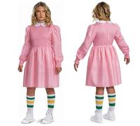 Stranger Things Eleven Fancy Dress for Kids and Teens, Official Licensed by Disg