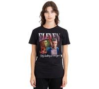 Stranger Things Eleven Homage Ladies T Shirt, Black, Small