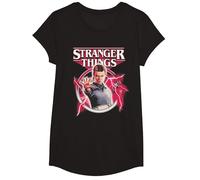 Stranger Things Eleven Lightning Poster Camiseta, Niñas, Negro, S