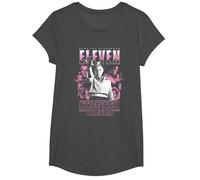 Stranger Things Eleven Poster Camiseta, Niñas, Jaspeado Oscuro, S