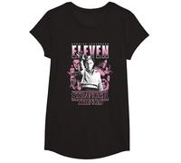 Stranger Things Eleven Poster Camiseta, Niñas, Negro, XS