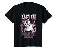 Stranger Things Eleven Poster Camiseta, Niños, Negro, 10 años