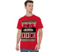 Stranger Things Fair Isle Christmas Unisex T Shirt, Red, XXXX-Large