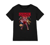 Stranger Things Final Stand Comic Kids T Shirt, Black, 12-13