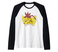 Stranger Things Flames Demogorgon Camiseta Manga Raglan