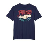 Stranger Things Friends Don't Lie Camiseta, Hombre Tallas Grandes, Azul Marino, 5X Alto
