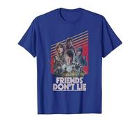 Stranger Things Friends Don't Lie Poster Camiseta, Hombre, Azul Real, 3XL