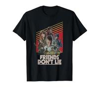 Stranger Things Friends Don't Lie Poster Camiseta, Hombre, Negro, 4XL
