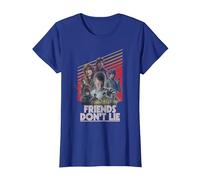 Stranger Things Friends Don't Lie Poster Camiseta, Mujer, Azul Real, XL