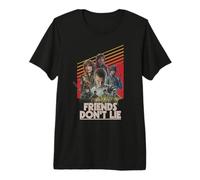 Stranger Things Friends Don't Lie Poster Camiseta Premium
