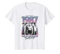 Stranger Things Hawkins 1987 Group Tour Poster Camiseta, Niños, Blanco, 12 años